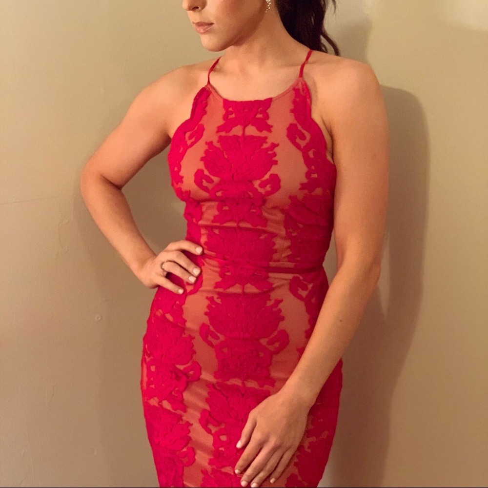 Red gown